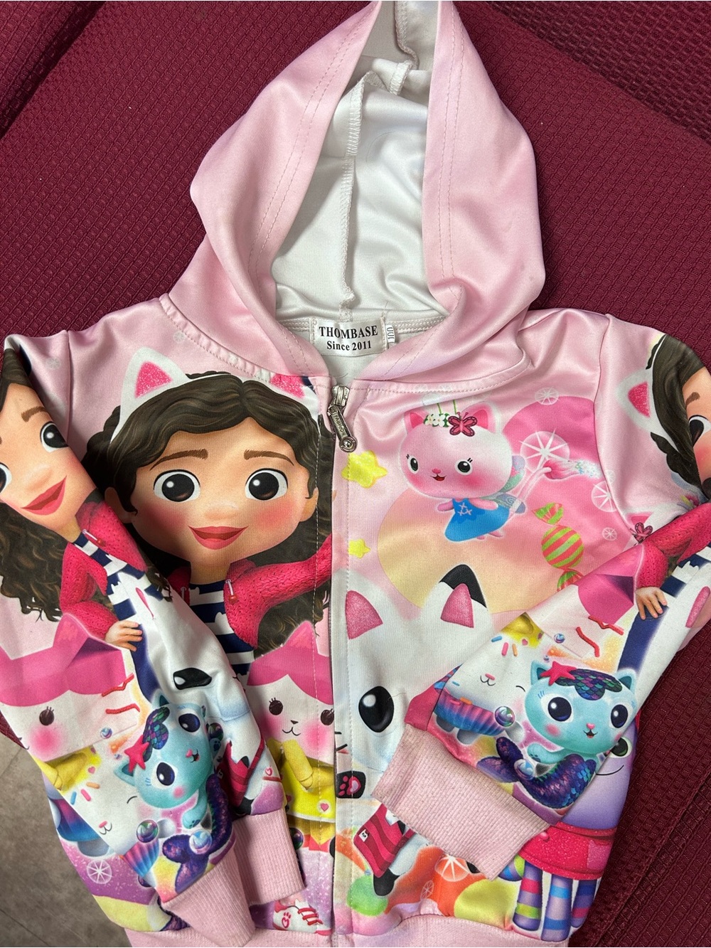 Gabby Cat Character Zip Hoodie
